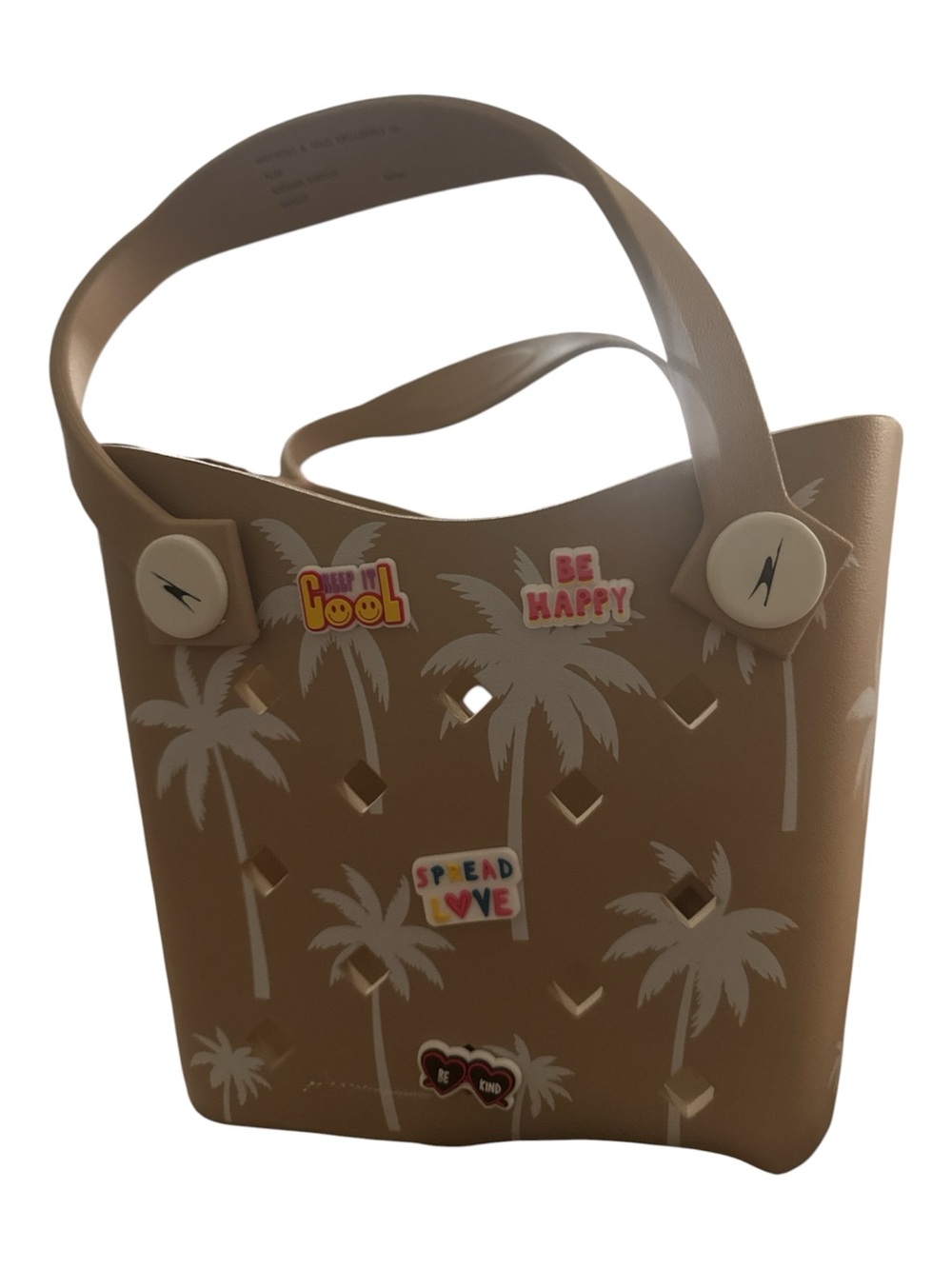 Mini Haul it all Beige Palm-Print Tote Bag - Women - Picture 4 of 14
